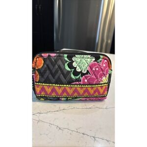 Vera Bradley Ziggy Zinnia Quilted Cosmetic Pouch Pink Floral